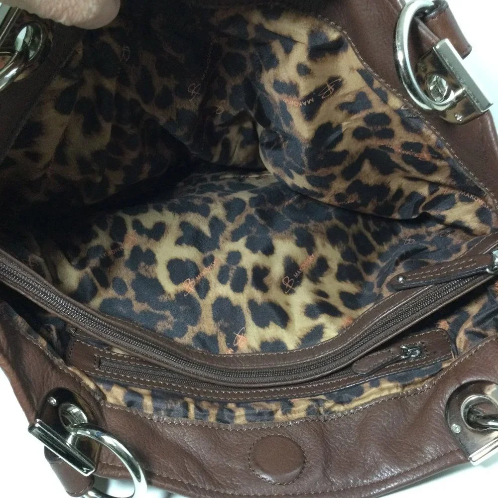 B. Makowsky Large Leather Shoulder Tote Bag - Picture 13 of 13